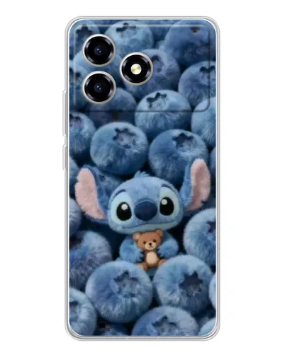 Чехол для ZTE Blade A36 с картинкой «Стич и голубика»