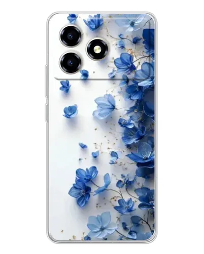 Чехол для ZTE Blade A36 с картинкой «Голубой цветочный каскад» Чехол для ZTE Blade A36 с картинкой «Голубой цветочный каскад»