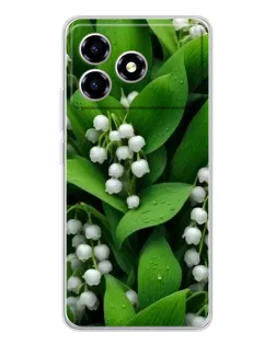 Чехол для ZTE Blade A36 с картинкой «Ландыши в зелени»