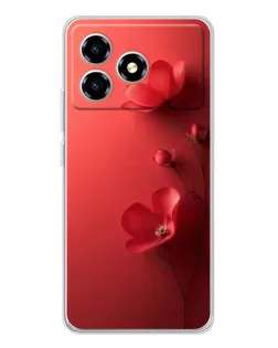 Чехол для ZTE Blade A36 с картинкой «Маковые соцветия»