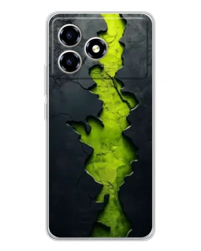 Чехол для ZTE Blade A36 с картинкой «Салатовый разлом скалы»