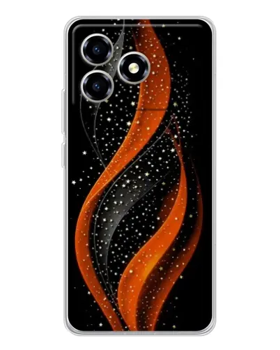 Чехол для ZTE Blade A36 с картинкой «Огненная звездная волна»