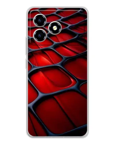 Чехол для ZTE Blade A36 с картинкой «Красная глянцевая сетка»