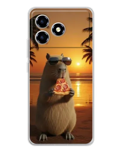 Чехол для ZTE Blade A36 с картинкой «Капибара с пиццей» Чехол для ZTE Blade A36 с картинкой «Капибара с пиццей»