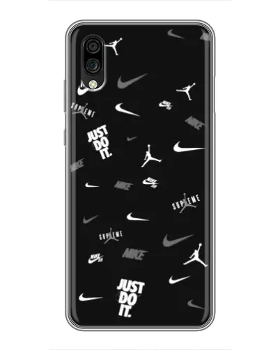 Чехол для ZTE Blade A5 (2020) с картинкой «Nike Black Pattern» Чехол для ZTE Blade A5 (2020) с картинкой «Nike Black Pattern»
