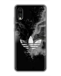 Чехол для ZTE Blade A5 (2020) с картинкой «Абстрактный дым Adidas»