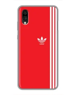 Чехол для ZTE Blade A5 (2020) с картинкой «Красный минимализм Adidas»