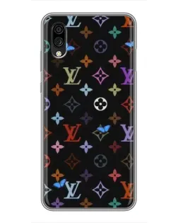 Чехол для ZTE Blade A5 (2020) с картинкой «Цветная монограмма LV»