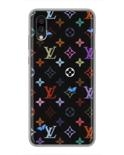 Чехол для ZTE Blade A5 (2020) с картинкой «Цветная монограмма LV»