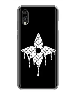 Чехол для ZTE Blade A5 (2020) с картинкой «Цветочная монограмма»
