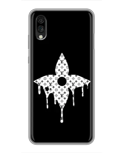 Чехол для ZTE Blade A5 (2020) с картинкой «Цветочная монограмма»
