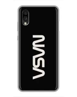 Чехол для ZTE Blade A5 (2020) с картинкой «NASA — вертикальный логотип»