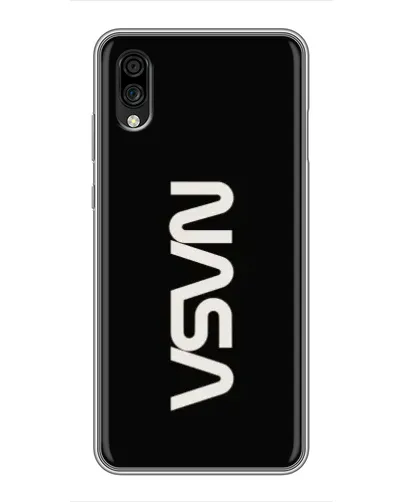Чехол для ZTE Blade A5 (2020) с картинкой «NASA — вертикальный логотип»