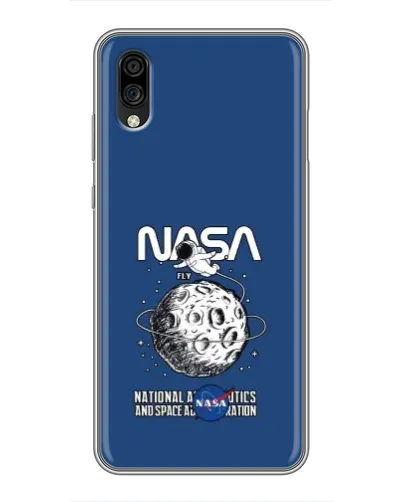 Чехол для ZTE Blade A5 (2020) с картинкой «NASA — лунная миссия»