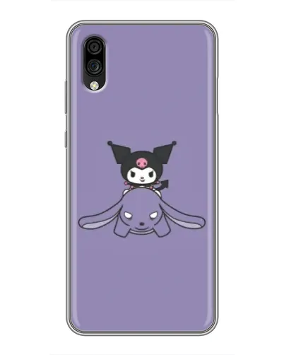 Чехол для ZTE Blade A5 (2020) с картинкой «Kuromi на лиловом фоне»