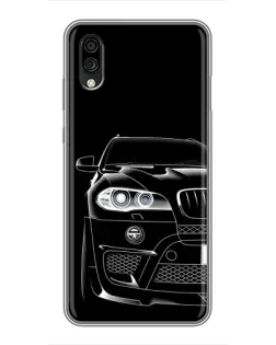Чехол для ZTE Blade A5 (2020) с картинкой «Темный силуэт BMW»