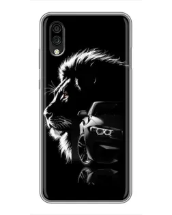 Чехол для ZTE Blade A5 (2020) с картинкой «BMW и лев»