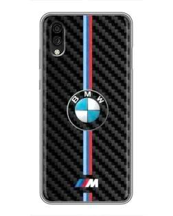 Чехол для ZTE Blade A5 (2020) с картинкой «Эмблема BMW и карбон»