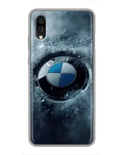 Чехол для ZTE Blade A5 (2020) с картинкой «Логотип BMW — лед»