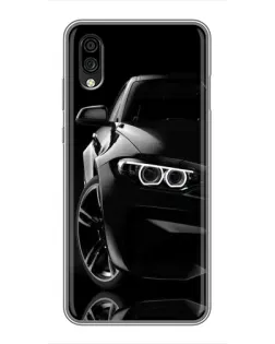 Чехол для ZTE Blade A5 (2020) с картинкой «Черная BMW — профиль»