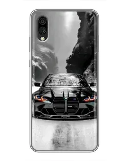 Чехол для ZTE Blade A5 (2020) с картинкой «BMW — акварельный дрифт»