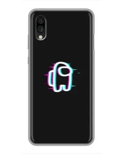 Чехол для ZTE Blade A5 (2020) с картинкой «Among Us неон»