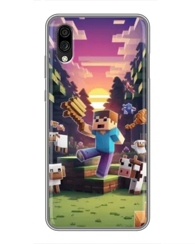 Чехол для ZTE Blade A5 (2020) с картинкой «Стив на ферме»