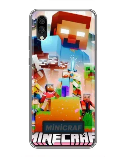 Чехол для ZTE Blade A5 (2020) с картинкой «Minecraft герои игры»