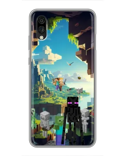 Чехол для ZTE Blade A5 (2020) с картинкой «Эндермен в лесу»
