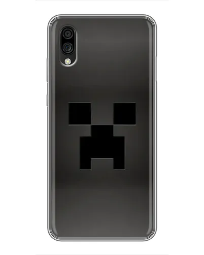 Чехол для ZTE Blade A5 (2020) с картинкой «Черный крипер градиент»