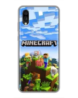 Чехол для ZTE Blade A5 (2020) с картинкой «Minecraft классический мир»