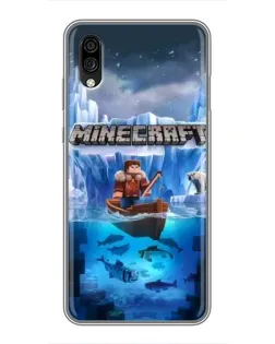 Чехол для ZTE Blade A5 (2020) с картинкой «Minecraft ледяной мир»