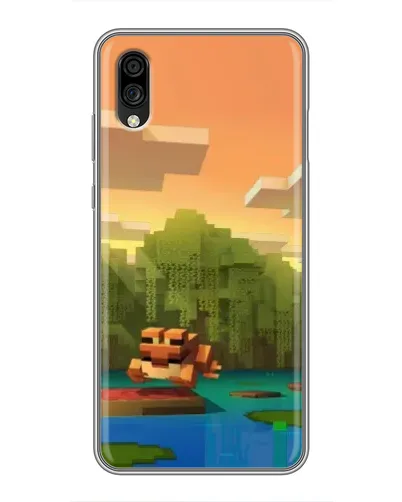 Чехол для ZTE Blade A5 (2020) с картинкой «Майнкрафт закат солнца»