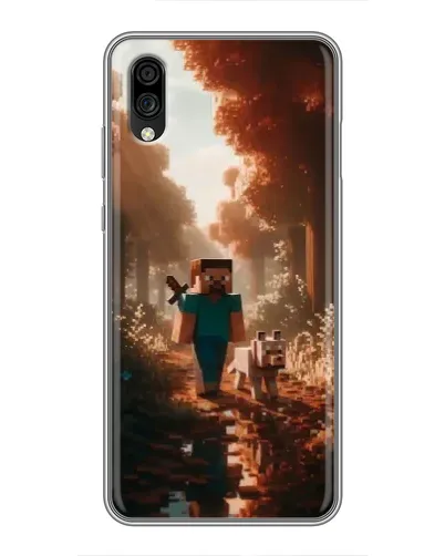 Чехол для ZTE Blade A5 (2020) с картинкой «Стив в лесу»