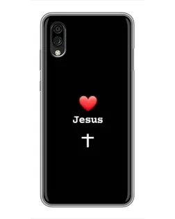 Чехол для ZTE Blade A5 (2020) с картинкой «Сердце - Jesus» Чехол для ZTE Blade A5 (2020) с картинкой «Сердце - Jesus»
