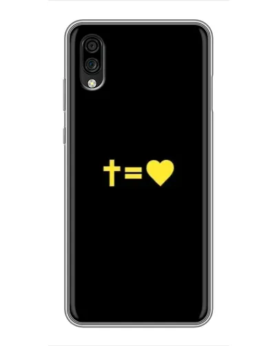 Чехол для ZTE Blade A5 (2020) с картинкой «Сердце и Крест»