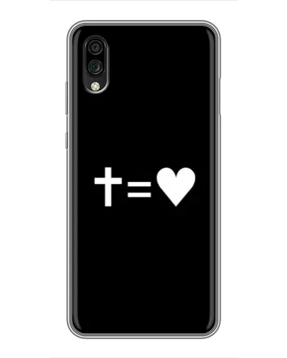 Чехол для ZTE Blade A5 (2020) с картинкой «Крест и Сердце»