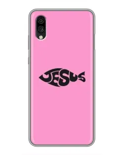 Чехол для ZTE Blade A5 (2020) с картинкой «Розовый символ  Jesus»