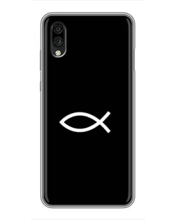 Чехол для ZTE Blade A5 (2020) с картинкой «Символ рыбы Jesus» Чехол для ZTE Blade A5 (2020) с картинкой «Символ рыбы Jesus»