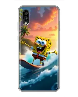 Чехол для ZTE Blade A5 (2020) с картинкой «Губка Боб серфингист»