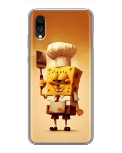 Чехол для ZTE Blade A5 (2020) с картинкой «Губка Боб повар»