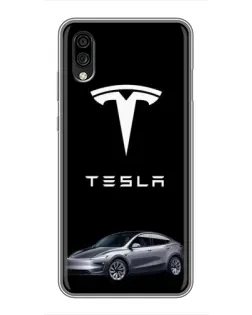 Чехол для ZTE Blade A5 (2020) с картинкой «Tesla Model Y»