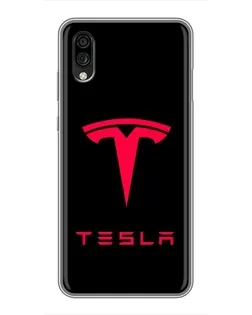 Чехол для ZTE Blade A5 (2020) с картинкой «Tesla Red Logo»