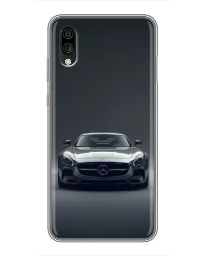 Чехол для ZTE Blade A5 (2020) с картинкой «Mercedes на черном»