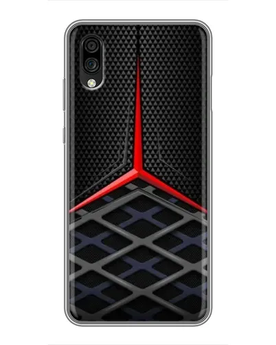 Чехол для ZTE Blade A5 (2020) с картинкой «Mercedes Carbon Grid»