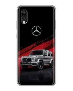 Чехол для ZTE Blade A5 (2020) с картинкой «Mercedes G-Class красный»