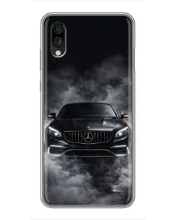 Чехол для ZTE Blade A5 (2020) с картинкой «Mercedes в дыму»