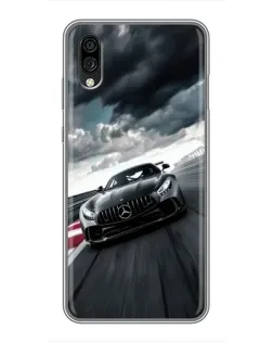 Чехол для ZTE Blade A5 (2020) с картинкой «Гоночный Mercedes AMG»
