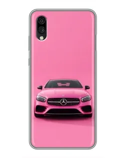 Чехол для ZTE Blade A5 (2020) с картинкой «Розовый Mercedes AMG»