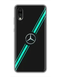 Чехол для ZTE Blade A5 (2020) с картинкой «Спортивные линии Mercedes»